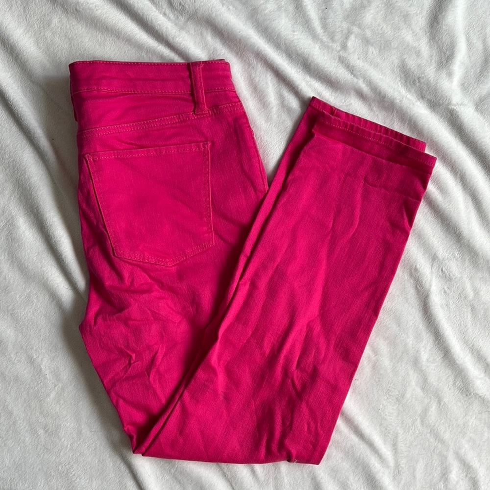 Talbots flawless slim hot pink jeans